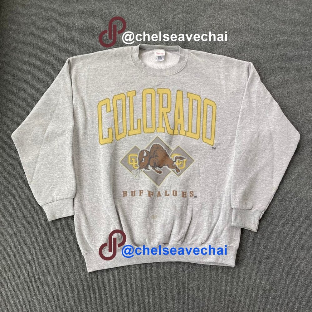 Vintage University of Colorado Buffaloes Football Sweatshirt, CU Buffs Shirt Tee